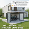 Albatros Premium Fahrradgarage – verzinktes Metall in Anthrazit (RAL 7016) | 203x229x162cm| für bis zu 4 Fahrräder | wetterfest Bild 4