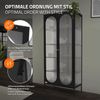 ML-DESIGN Vitrine Buffet Küchenschrank Vitrinenschrank für Geschirr Stauraumvitrine Wohnzimmer Vitrine Standschrank Metall Aktenschrank Hochschrank Bild 4