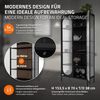 ML-DESIGN Vitrine Buffet Küchenschrank Vitrinenschrank für Geschirr Stauraumvitrine Wohnzimmer Vitrine Standschrank Metall Aktenschrank Hochschrank Bild 3