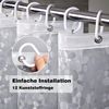 Duschvorhang 180x190 cm Wasserdicht Transparent mit Magnet & 12 Ringe Bild 2