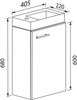 VCM Badmöbel Waschtisch Slito 919511 Schwarz H. 60 x B. 41 x T. 22 cm Bild 3