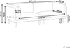 Beliani 'VORGOD' Sofa 3-Sitzer, Stoff hellbraun, 221 x 84 x 76 cm Bild 3