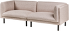 Beliani 'VORGOD' Sofa 3-Sitzer, Stoff hellbraun, 221 x 84 x 76 cm Bild 4