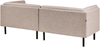 Beliani 'VORGOD' Sofa 3-Sitzer, Stoff hellbraun, 221 x 84 x 76 cm Bild 5