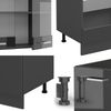 Eckküche R-Line Anthrazit Hochglanz/Anthrazit 287 x 60 cm , AP Marmor Vicco Bild 5