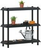 vidaXL Regaleinheit 3 Ebenen 100 x 40 x 96 cm PP Anthrazit 8011744 Bild 3
