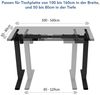 FLEXISPOT Schreibtisch Basic Plus Elektrisch höhenverstellbarer Schreibtisch (2 Motore & 2-Fach-Teleskop & 4 Höhenspeichertasten), MIT einteiliger Tischplatte, 120/140/160 Bild 2