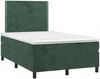 vidaXL Boxspringbett mit Matratze Dunkelgrün 120x200 cm Samt 3142956 Bild 3