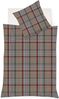 Fleuresse Lech Edelflanell Bettwäsche 155x220 Karo beige rot grau 604385-04 Bild 4