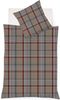 Fleuresse Lech Edelflanell Bettwäsche 155x220 Karo beige rot grau 604385-04 Bild 3