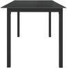 vidaXL ,Gartentisch aus Aluminium, 190 x 74 x 90 cm, Schwarz Bild 3