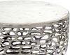 FINEBUY Couchtisch FB77384 Sofatisch Marmor Wohnzimmertisch 60cm rund Silber Handmade (Elegantes Design mit edlem Naturstein), Stilvoller Mittelpunkt im Wohnzimmer Bild 5