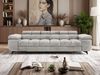 Sofa NIDELLA, 3-Sitzer Sofa mit Schlaffunktion, Wellenfeder, Polstersofa mit Armlehnen und schwarze Beine - Braun Velvet Bild 4