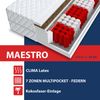 Matratze 100x200 Multipocket Taschenfederkern MAESTRO 9 Zonen H3 H5 23 cm Latex Kokos Polyurethanschaum Bild 4