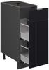 Apothekerschrank Fame-Line Schwarz gestreift 30 cm , AP Marmor Vicco Bild 2