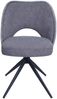 6er-Set Esszimmerstuhl HWC-N72, Polster-Küchenstuhl, drehbar Auto-Return, Stoff/Textil (420g/m²) Öko-Tex ~ dunkelgrau Bild 5