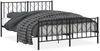vidaXL Bettgestell mit Kopf- und Fußteil Metall Schwarz 150x200 cm 374457 Bild 2