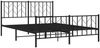 vidaXL Bettgestell mit Kopf- und Fußteil Metall Schwarz 150x200 cm 374457 Bild 4