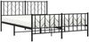 vidaXL Bettgestell mit Kopf- und Fußteil Metall Schwarz 150x200 cm 374457 Bild 3