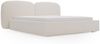 GRAINGOLD Palermo Doppelbett 120x200, mit modern Kopfteil, Bettkasten, Lattenrost, Geflechtstoff, Creme Bild 2