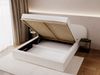 GRAINGOLD Palermo Doppelbett 120x200, mit modern Kopfteil, Bettkasten, Lattenrost, Geflechtstoff, Creme Bild 5