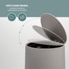Bad-Accessoires Set TESERO 2tlg. bestehend aus 1x WC-Garnitur, 1x Kosmetikeimer aus Kunststoff in Taupe Bild 5