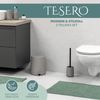 Bad-Accessoires Set TESERO 2tlg. bestehend aus 1x WC-Garnitur, 1x Kosmetikeimer aus Kunststoff in Taupe Bild 2