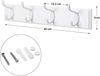Songmics Hakenleiste mit 4 Kleiderhaken, MDF weiß, 9 x 40 x 7 cm Bild 5