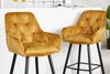 riess-ambiente Barhocker MILANO senfgelb / schwarz (Einzelartikel, 1 St), Samt · Metall · Stuhl mit Lehne · Chesterfield Steppung Bild 3