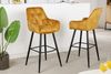 riess-ambiente Barhocker MILANO senfgelb / schwarz (Einzelartikel, 1 St), Samt · Metall · Stuhl mit Lehne · Chesterfield Steppung Bild 2