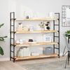 vidaXL Schweberegal 120x30x4 cm Massivholz Akazie Unbehandelt 3279459 Bild 2