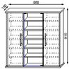 VCM CD / DVD Media Regal Santo 45029 Sonoma-Eiche (Sägerau) H. 92 x B. 86 x T. 18 cm Bild 3