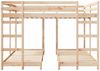 vidaXL Dreifach Etagenbettrahmen Natur 80 / 200 x 200 cm 3414558 Bild 4