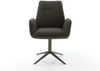 Drehstuhl Zoa-Flex Materialmix Schwarz Fußkreuz Effektfinish Titan 360° drehbar Wippfunktion Taschenfederkern Bild 2