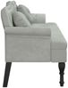 vidaXL Bank mit Kissen Hellgrau 120,5 x 65 x 75 cm Samt 372140 Bild 4