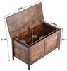 Home Nature Wohnkonzept Aufbewahrungsschrank, Spielzeugtruhe, Schuhbank, Sitztruhe mit 2 Sicherheitsscharnieren, für Flur, Schlafzimmer, Vintagebraun, 50 x 39,5 x 80 cm Bild 2