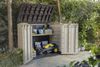 Dmora Gartenschrank Hinton, Gartenmöbel, Mehrzweck-Gartenschrank, Container für Balkon oder Garage, 146x82 h120 cm, Beige Bild 4