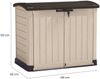 Dmora Gartenschrank Hinton, Gartenmöbel, Mehrzweck-Gartenschrank, Container für Balkon oder Garage, 146x82 h120 cm, Beige Bild 3