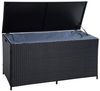 Auflagenbox Poly Rattan Kissenbox Gartenbox Aufbewahrungsbox Schwarz Bild 5