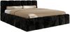 Doppelbett mit Gasdruckfeder, Polsterbett NIRA CLASSIC Holzlattenrost Bett mit Stauraum, gepolstertes Kopfteil Bettkasten - 160 x 200 cm - Schwarz Plüsch Bild 5