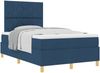 vidaXL Boxspringbett mit Kopfteil Blau 120 x 200 cm Stoff 3339692 Bild 2