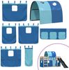 vidaXL Etagenbett mit Rutsche und Gardinen Blau 80x200 cm 3284144 Bild 5