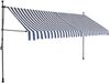 vidaXL Einziehbare Markise Handbetrieben mit LED 350 cm Blau und Weiß 145846 Bild 2