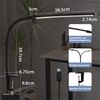 ZMH Schreibtischlampe LED Klemmbar - Schreibtischleuchte Schwarz 3 Farben und 5 Helligkeitsstufen USB 5W Tageslichtlampe Augenschutz Schwanenhals Tischlampe für Büro Arbeitszimmer Schneider Bild 4