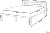Metallbett schwarz Lattenrost 180x200 cm CUSSET Bild 2
