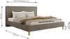 Design Polsterbett LUMARO CLASSIC 140 x 200 cm mit Lattenrost & 12cm hohen Füßen, Doppelbett mit Kopfteil, Konfigurierbar, Multipocket Matratze - Grau Strukture - ELORI LUX Bild 4