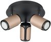 Deckenstrahler GILLAN 3-flammig Metall Schwarz / Coffee, rund Ø 30cm Bild 2