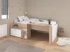 Vente-unique - MIVONA Bett Holz, Platte BeigeWeiß - B 203 cm x H 75,2 cm x L 136 cm Bild 2