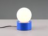 LED Tischleuchte Blau mit Touch-Funktion & Glaskugel Weiß, Höhe 17cm Bild 3
