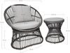 House Nordic Lounge Set, Rattan, grau, inkl. Kissen Bild 2